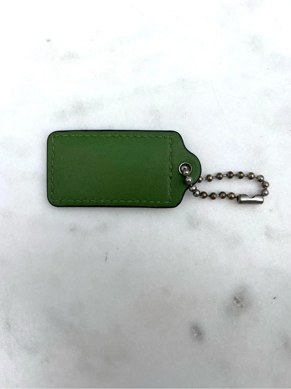 COACH Vintage Leather Hang Tag, Green